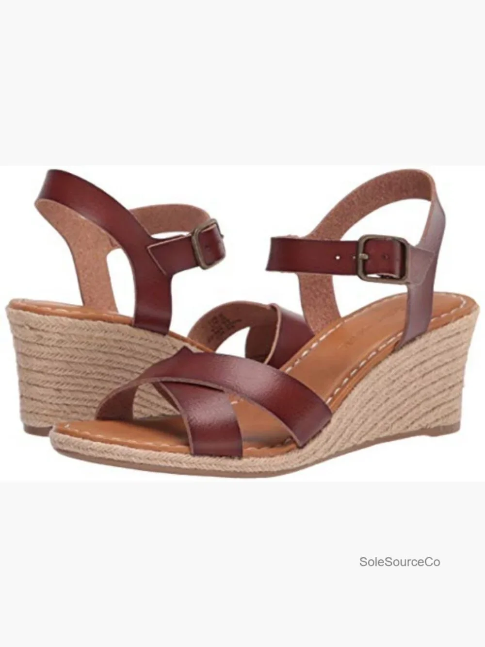 Women's Espadrille Wedge Sandal with Adjustable Buckle